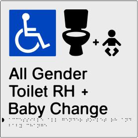 Accessible All Gender Toilet & Baby Change Right Hand Transfer (PB-SNAAAGTABCRH)