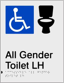 All Gender Accessible Toilet Left Hand Transfer (PB-SNAAAGTLH)