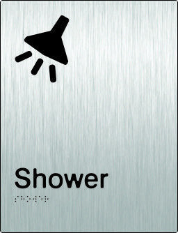 Shower Braille & tactile sign (PB-SSS)