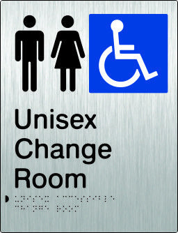 Unisex Accessible Change Room Braille & tactile sign (PB-SSUACR)