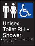 Unisex Accessible Toilet Right Hand & Shower [PBABk-UATASRH]