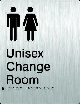 Unisex Change Room Braille & tactile sign (PB-SSUCR)