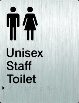 Unisex Staff Toilet Braille & tactile sign (PB-SSUsT)