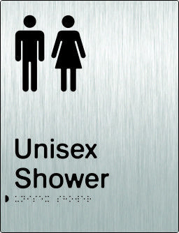 Unisex Shower Braille & tactile sign (PB-SSUS)