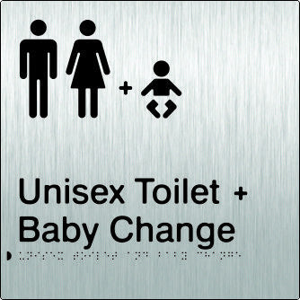 Unisex Toilet & Baby Change Braille & tactile sign (PB-SSUTABC)