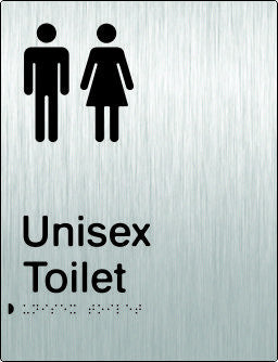 Unisex Toilet Braille & tactile sign (PB-SSUT)