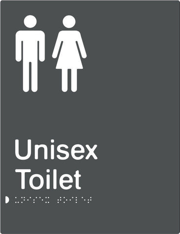 Unisex Toilet Braille & tactile sign (PBAGy-UT)
