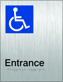 Accessible Entrance Braille and tactile sign (PB-SSAEntrance)