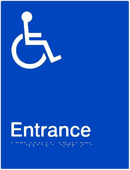 Accessible Entrance Braille and tactile sign (PB-AEntrance)