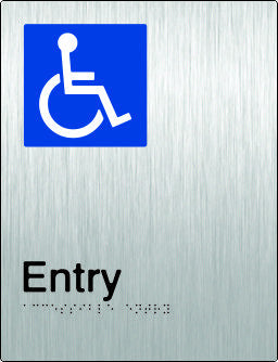 Accessible Entry Braille and tactile sign (PB-SSAEntry)