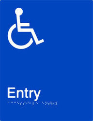 Accessible Entry Braille and tactile sign (PB-AEntry)
