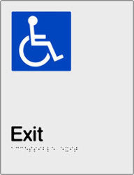 Accessible Exit Braille and tactile sign (PB-SNAAExit)