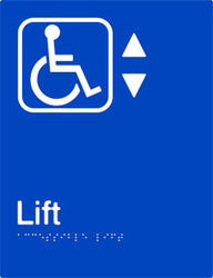 Accessible Lift Braille and tactile sign (PB-ALift)
