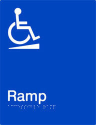 Accessible Ramp Braille and tactile sign (PB-ARamp)