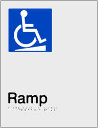 PBS-ARamp - Accessible Ramp Braille and tactile sign