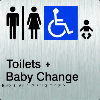 PB-SSAUATABC - Airlock for Male, Female & Accessible Toilets & Baby Change Braille & tactile sign