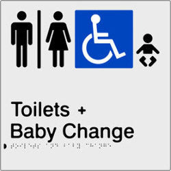 PBS-AUATABC - Airlock for Male, Female & Accessible Toilets & Baby Change Braille & tactile sign
