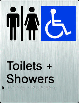PB-SSAUATAS - Airlock for Male, Female & Accessible Toilets & Shower Braille & tactile sign