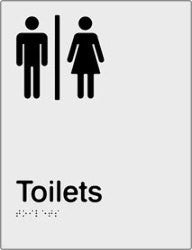 PB-SNAAUT - Airlock Male & Female Toilets Braille & tactile sign