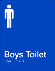Boys Toilet Braille & tactile sign (PB-BT)