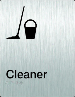 Cleaners Room Braille & tactile sign (PB-SSCR)