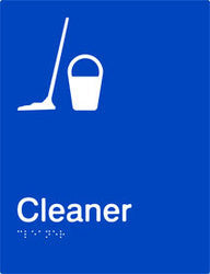 Cleaners Room Braille & tactile sign (PB-CR)