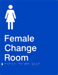 Female Change Room Braille & tactile sign (PB-FCR)