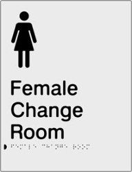 Female Change Room Braille & tactile sign (PBS-FCR)