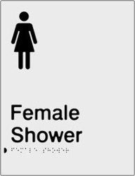 Female Shower Braille & tactile sign (PB-SNAFS)