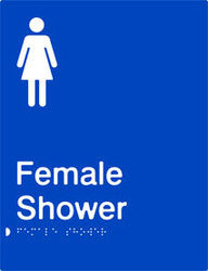 Female Shower Braille & tactile sign (PB-FS)