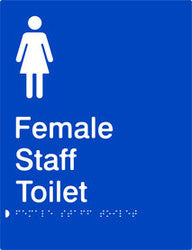 Female Staff Toilet Braille & tactile sign (PB-FsT)
