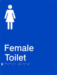 Female Toilet Braille & tactile sign (PB-FT)