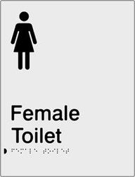 Female Toilet Braille & tactile sign (PBS-FT)