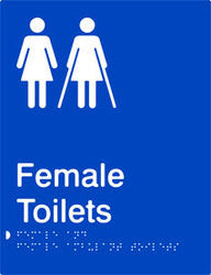 Female and Female Ambulant Toilets Braille & tactile sign (PB-FTFambT)