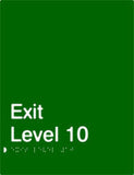 Green Exit Braille & tactile sign (PB-Exit)