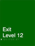 Green Exit Braille & tactile sign (PB-Exit)