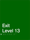 Green Exit Braille & tactile sign (PB-Exit)