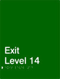 Green Exit Braille & tactile sign (PB-Exit)