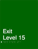 Green Exit Braille & tactile sign (PB-Exit)