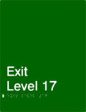 Green Exit Braille & tactile sign (PB-Exit)