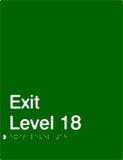 Green Exit Braille & tactile sign (PB-Exit)