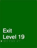 Green Exit Braille & tactile sign (PB-Exit)