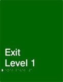 Green Exit Braille & tactile sign (PB-Exit)