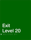 Green Exit Braille & tactile sign (PB-Exit)