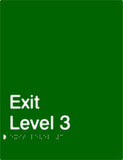 Green Exit Braille & tactile sign (PB-Exit)