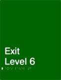 Green Exit Braille & tactile sign (PB-Exit)