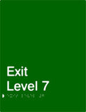 Green Exit Braille & tactile sign (PB-Exit)