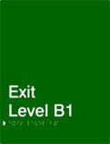 Green Exit Braille & tactile sign (PB-Exit)