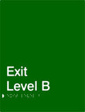 Green Exit Braille & tactile sign (PB-Exit)