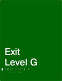 Green Exit Braille & tactile sign (PB-Exit)